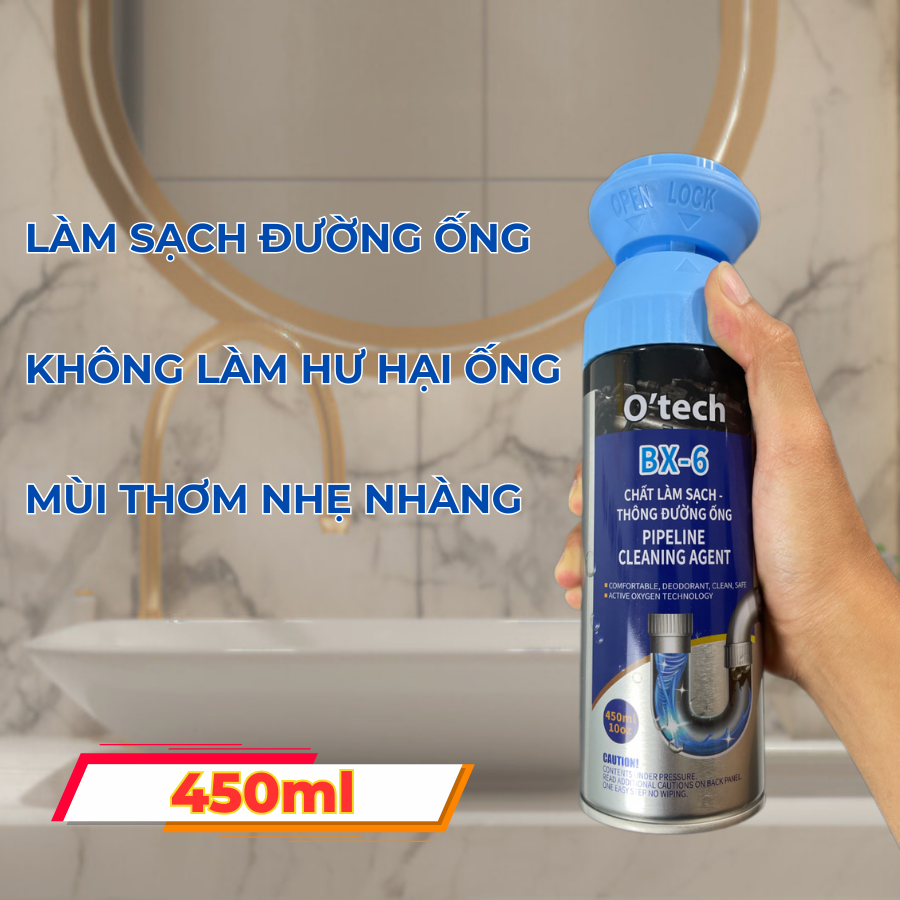 Bình xịt thông tắc ống thoát nước O'tech BX-6