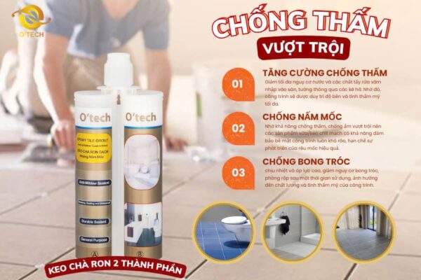 Keo chà ron gạch 2 thành phần O'tech