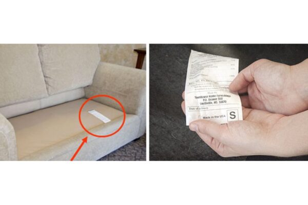 Cần phải kiểm tra kĩ càng mã trước khi vệ sinh sofa để tránh bị hư hỏng 