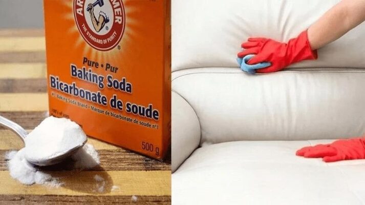 Vệ sinh sofa vải bố tiện lợi và dễ dàng cùng với giấm trắng và baking soda