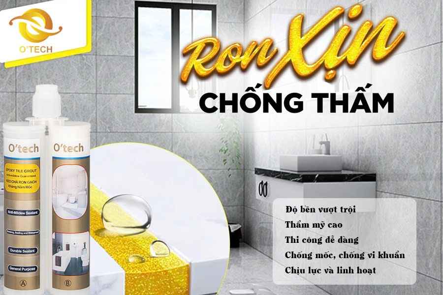 Làm sạch ron cho gạch ốp tường vô cùng hiệu quả với keo chà ron gạch 2 thành phần O’tech 