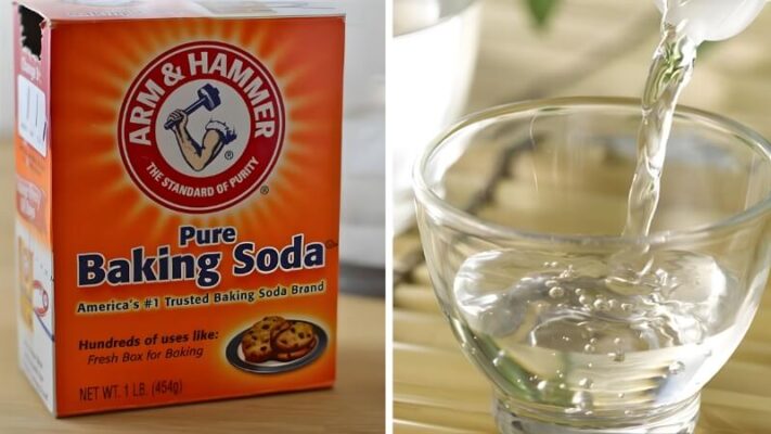 Làm sạch tường nhà bằng baking soda và giấm trắng là cách làm tự nhiên nhưng hiệu quả và không gây hại cho sơn 