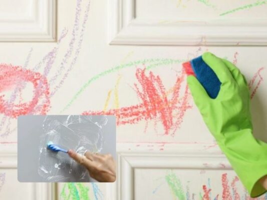 Làm sạch tường nhà dính vết bút chì bằng kem đánh răng là một cách làm thông minh 